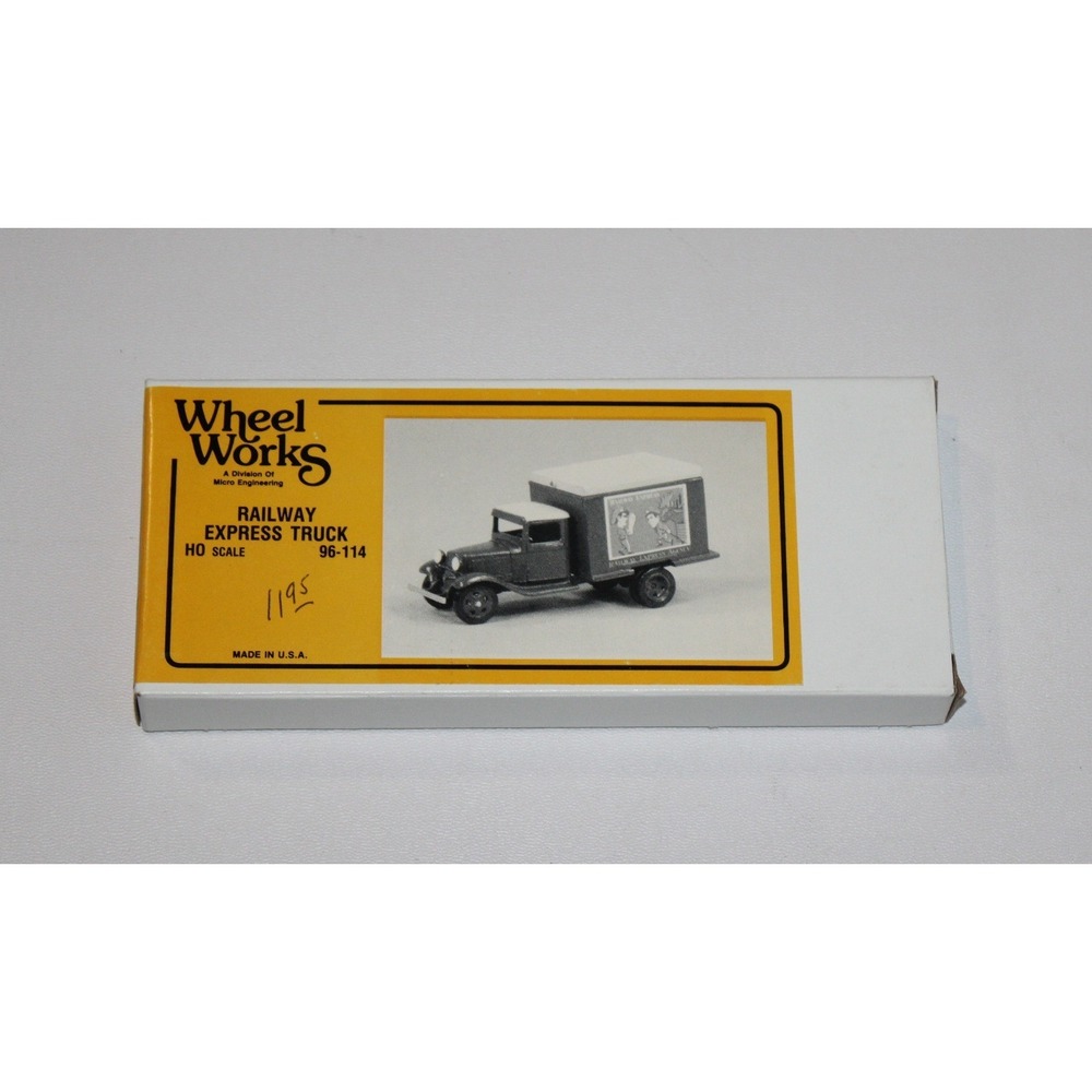 Wheel Works Railway Express Truck HO Scale Grey Metal Model Kit 96-114 USA
